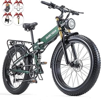 Electric Bike for Adult 1000W 48V 40AH/20Ah Removable Battery Ebike up to150 Miles Long Range 26"Fat Tire All Terrain Off Road Mountain Full Suspension Electric Bicycle,Adjustable Stem,UL Certified