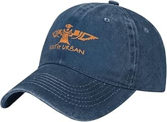Keith Music Urban Hats Vintage Washed Cotton Dad Hat Adjustable Baseball Cap for Men Women Unisex Black