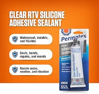 Permatex Waterproof Clear RTV Silicone Transparent 3.0 oz (85 g) [PTX80050]