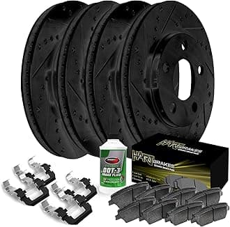 [FULL KIT] BLACK HART DRILLED SLOTTED BRAKE ROTORS AND CERAMIC PAD BHCC.62067.02