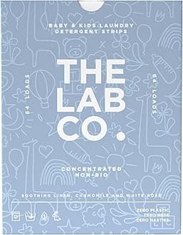 Laundry Detergent Strips Washing Sheets | Eco Ultra-Concentrated | Non-Bio for Sensitive Skin | Non-Toxic Fragrance | EDC-Free | Lab-Tested | Soothing Linen Chamomile White Rose | 64 Loads