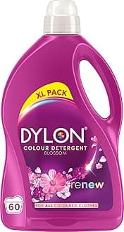 Dylon Blossom Colour Detergent (60 Wash Loads), Liquid Laundry Detergent for all Coloured Clothes, renewing in every wash with optimal results in 10 washes