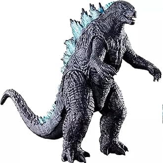 De-Lite Action Figures PVC Anime Movable Collectible Model Statue Toys (Legacy Nuclear GodzillaMonster - Black (Blue Spine), 17cm)