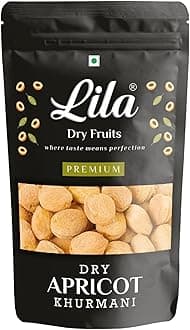 LILA DRY FRUITS Apricots 1 Kg– 100% Natural Dried Afghani Apricot | Naturally Sweet Khubani, Chewy | Dry Fruit Khurbani Ideal for Snacking, Baking, Cooking & Toppings | Perfect for Giftings