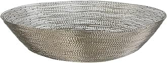 Premier Housewares Decorative Bowl, Metal, Nickel, Small