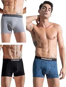 Deo-Cotton Printed Underwear for Men Combo Breathable Inner for Men Cotton Trunks for Men Pack No-Marks Waistband Mens Underwear Moisture Wicking Underwear Pack of 3