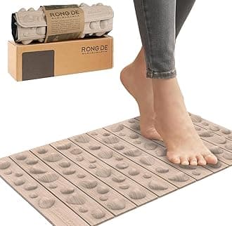 Portable Foot Massager Mat, Acupressure Mat for Feet, Reduce Plantar Tension Promote Blood Circulation, Small Reflexology Mat for Long Sitting, Anti Fatigue Office Standing Desk Mat
