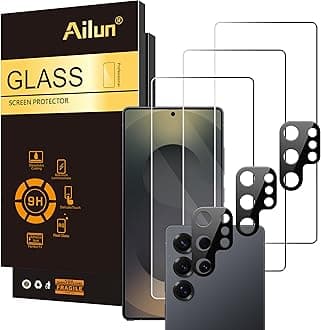 Glass Screen Protector for Galaxy S25 Ultra [6.9 Inch] 3Pack + 3Pack Camera Lens Tempered Glass Fingerprint Unlock 0.25mm Ultra Clear Anti-Scratch Case Friendly [Not For S25/S25 Plus/S25 Edge]