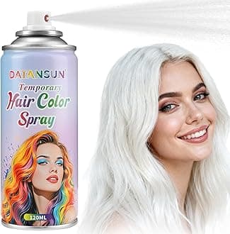 White Hair Spray Color【Instant Color】【Skin Friendly】【Easy To Clean】【Large Capacity】Washable Hair Color Spray For Women/Men 4.06 oz，05 White