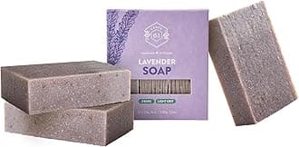 Crate 61, Handmade Vegan Natural Bar Soap Cold Pressed For Face And Body, With Premium Essential Oils, Eucalyptus & Peppermint For Men And Women 3 Pack (Lavender)