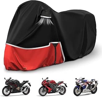 sportuli Waterproof Motorcycle Cover Replace for Honda CBR600RR CBR1000RR /CBR500R CBR650R CB1000R Sport/Standard Model, 420D Oxford Cloth Motorcycle Cover for Snow Rain Dust Protection