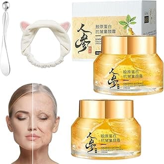 Ginseng Anti-wrinkle Serum and Cream, Ginseng Extract Liquid, Ginseng Extract Serum Oil for Tightening Sagging Skin Reduce Fine Lines (2Pcs-Cream)