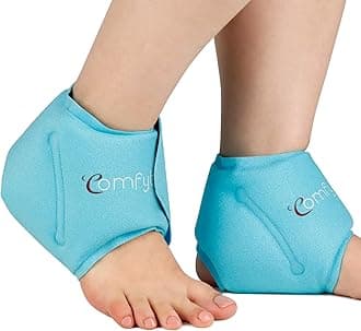Ankle Ice Pack Wrap for Plantar Fasciitis, Swelling, Foot Pain Relief, FSA Eligible HSA, Gel Packs for Injuries Reusable, Hot Cold Compress for Achilles Tendonitis, Sprained Ankles, 2 Packs
