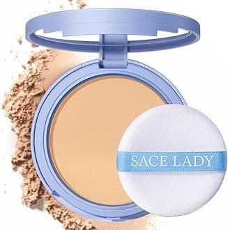 Waterproof Face Powder Compact, Long-Lasting Matte Finish, Oil Control, 0.35oz (#02)