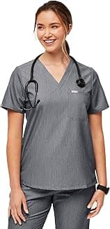 Catarina Scrub Tops for Women — Classic Fit, 1 Pocket, Four-Way Stretch, Anti-Wrinkle Women’s Medical Scrub Top