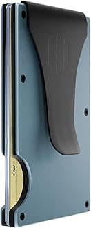 Hayvenhurst Wallet For Men - Reinvented Design Men's Wallet - Slim, Minimalistic & Seamless Card Case, Blocks RFID Scanners, Holds 12 Cards, Stonewashed (Grey), Money Clip