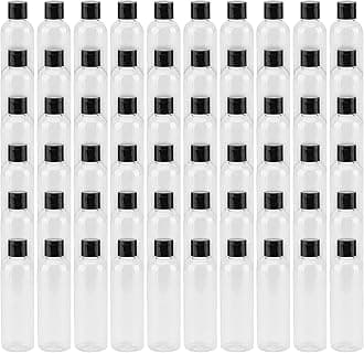 LEXININ 60 Pack 4 Oz Clear Plastic Bottles with Flip Caps, Plastic Travel Empty Bottles, Transparent Refillable Containers for Shampoo, Cream