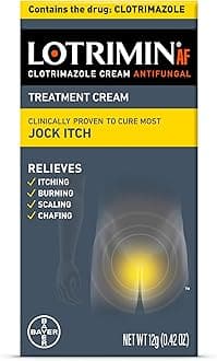 Lotrimin AF Jock Itch, Jock Itch, and Athlete's Foot Cream, 0.42 Ounce (Pack of 1) (Packaging May Vary)