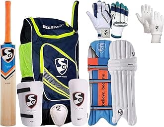 Complete Full Cricket Kit with Ezeepak Bag (Without Helmet) Bat Size: Short Handle (Men's Size) l Cricket kit Complete
