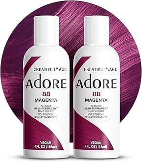 Adore Semi-Permanent Haircolor #088 Magenta 4 Ounce (118ml) (2 Pack)