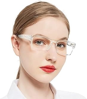 OCCI CHIARI Womens Reading Glasses Square Reader Narrow Face 1.0 1.25 1.5 1.75 2.0 2.25 2.5 2.75 3.0 3.5 4.0 5.0 6.0 (Black,100)