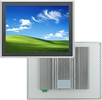 15 inch Capacitive Multi-Touchscreen Industrial Embedded Win-10 PC Monitor, IP65 Screen with 10 Points Touch Display, i3+RAM 4G+128G SSD, Integrated Phoenix2pin, HD-MI-Out & USB Ports