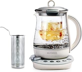 BUYDEEM K2683 Health-Care Beverage Tea Maker and Kettle, 9-in-1 Programmable Brew Cooker Master, 1.5 L, Gray