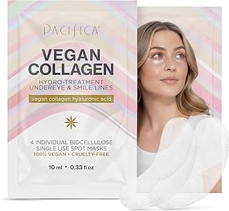 Pacifica Beauty, Vegan Collagen Hydro-Treatment Undereye & Smile Lines, Aging & Mature Skin, For Tired Skin, Dark Circles, Hyaluronic Acid, Bio-Degradable Patches, Eye Patches for Puffy Eyes, Vegan