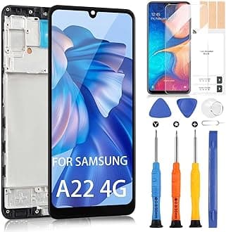Original for Samsung Galaxy A22 4G LCD Screen Replacement, LCD Display for A22 4G SM-A225F SM-A225M Touch Digitizer Screen Full Assembly with Frame (Not for A22 5G)