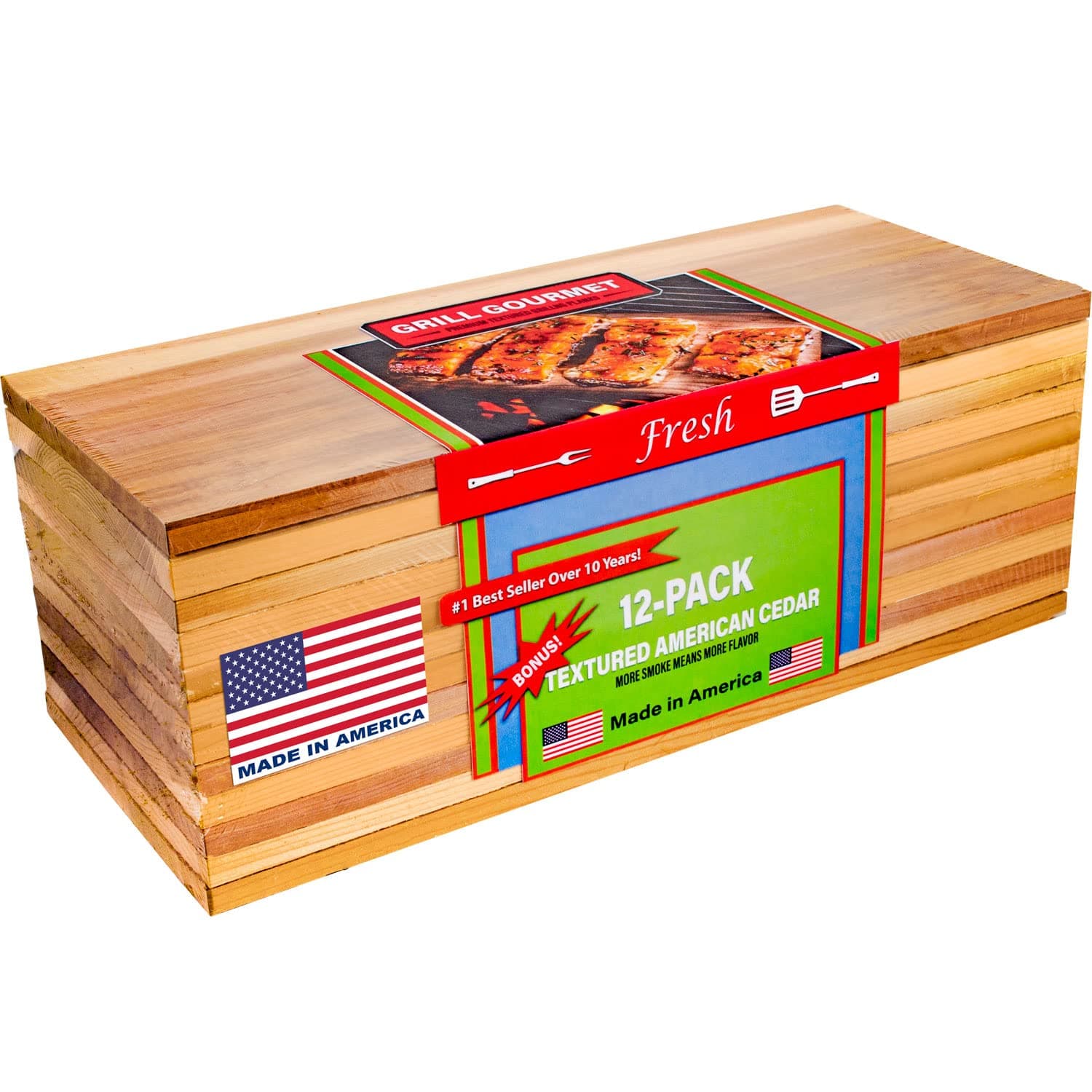 Cedar Grilling Planks - 12 Pack - Made In USA