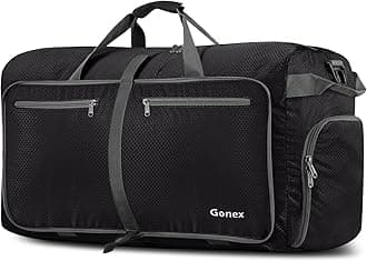 Gonex 150L Travel Duffel Bag Foldable Extra Large Duffle Bag XL Heavy Duty for Men Women for Luggage Shopping Black