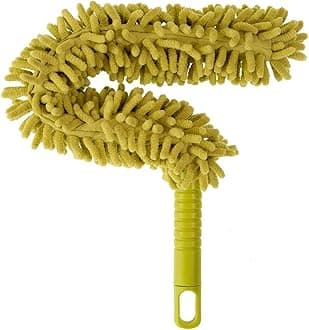 DOCAZOO DocaPole Flex-and-Stay - Dust Extractor with Removable Microfibre Chenille Duster - for Telescopic Pole for Dusting High Ceiling Fans