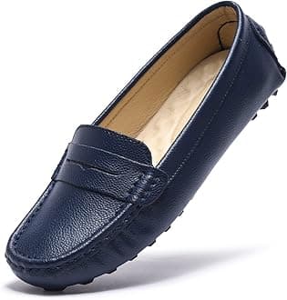 Artisure Women's Classic Genuine Leather Penny Loafers Driving Moccasins Casual Slip On Boat Shoes Fashion Comfort Flats