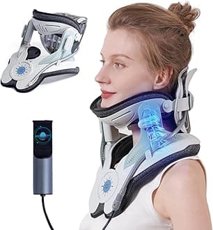ALPHAY Cervical Neck Traction Device,Electric Air Pump with 3 Power Traction, Built-in 8 Airbag, Neck Pain Relief and Relaxation