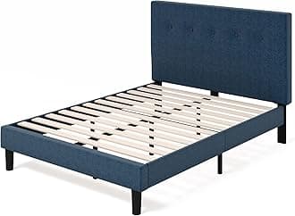 ZINUS Omkaram Upholstered Platform Bed Frame/Mattress Foundation/Wood Slat Support/No Box Spring Needed/Easy Assembly, Queen