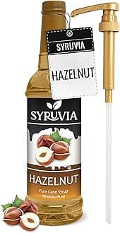 Coffee Syrup, Hazelnut Flavored Syrup for Drinks, Lattes, and Desserts – 25.4 fl oz, With Pump