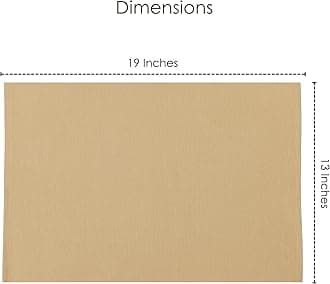 RAJRANG Set of 6 Cotton Table Mats | Cloth Placemats for Kitchen and Dining Table 13x19 Inch in Croissant Brown