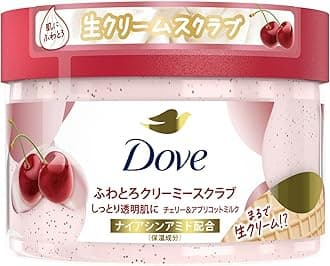 Dove Cherry & Apricot Milk Creamy Body Scrub Exfoliation Care Dark Spots Radiance Gift Main Unit 10.5 oz (298g)