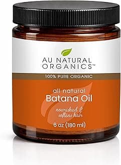 Au Natural Organics Batana Oil for Hair Growth, Since 2015, 6oz Big Jar, 100% Pure Cold Pressed Aceite De Batana, Organic Botana Oil Thickens Hair, Stops Breakage, Nourishes Scalp, Skin Moisturizer