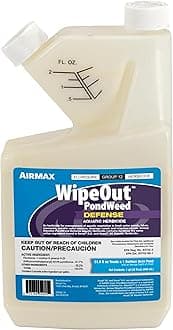 - Airmax Wipeout Pond Weed Defense, Herbicide & Aquatic Weed Control, Controls Duckweed & Other Unwanted Submerged & Floating Vegetation, Easy-to-Use & Long Lasting, All-Season Treatment - 32 Ounce