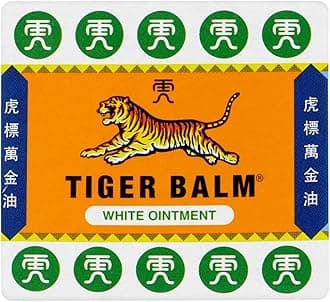 Tiger Balm White Ointment (19g), Effective Herbal Pain Relief, for Muscle Pain, Aches & Tension Headaches in Adults