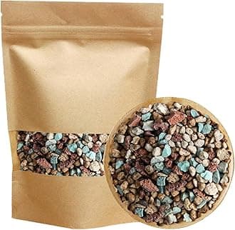 TOYPOPOR Horticultural Lava Rock Pebbles Pumice Potting Soil Mix Succulent Cactus Bonsai Gritty Rocks Decorative Gravel Plant Drainage Volcanic Rock for Terrarium Fairy Gardening Top Dressing 2.2lb