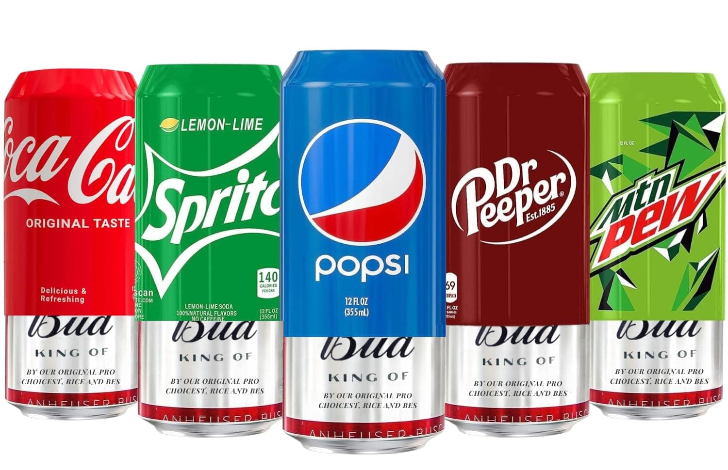 Silicone Can Covers - 5 Pack 12 oz (355ml), Reusable & Durable Soda Can Cover, Fun Kozies for Cans for Camping, Parties, Outdoor, Beach Accessories (Mix Color)