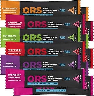 Fluid Tactical - ORS (Oral Rehydration Solution), Recover Faster, Extreme Dehydration Electrolytes, 12pack (Variety Pack - 2x6 Flavors)