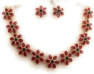 Adyashree EmporiumTraditional Temple Jewellery Lakshmi pendant set ruby Pearl Mango Design Mohan mala haram. Latest Wedding Jewellery Necklace for Women and Girls