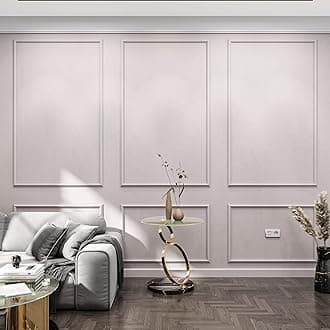 Wall molding kit Set pre-Cut, Ready to Assemble, Glue Installed | 3 Top 3 Bottom Frames