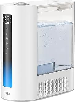 Cool & Warm Mist Humidifier, 6L Tank, Humidifier for Bedroom with Precise Humidity Sensor, Indicator Light, Dual-aromapad Tray, Sleep Mode, Top Fill Humidifier for Big Rooms, Living Rooms, HM713