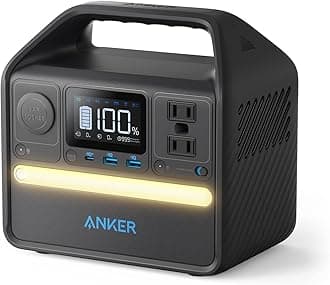 521 Portable Power Station Upgraded with LiFePO4 Battery, 256Wh 6-Port PowerHouse, 300W (Peak 600W) Solar Generator (Solar Panel Optional), 2 AC Outlets, 60W USB-C PD Output, Outdoor Generator
