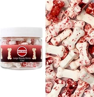 Halloween Candy Shape Sprinkles (Large Bloody Bones, 2oz Jars)