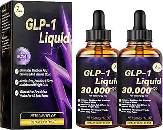 Dormorna GLP-1 Liquid Slimming Drops Easy Weight Loss Plasticity Supplement Peptide Complex Serums Natural Plant Extract Concentrate Peptides Complex Serums Drops for Women and Men Unisex 30ML(2PCS)